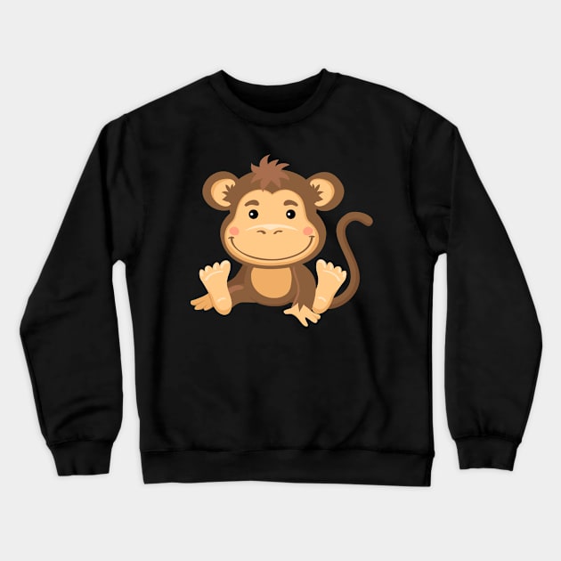 Monkey - Gift for Monkey Lover Crewneck Sweatshirt by giftideas
